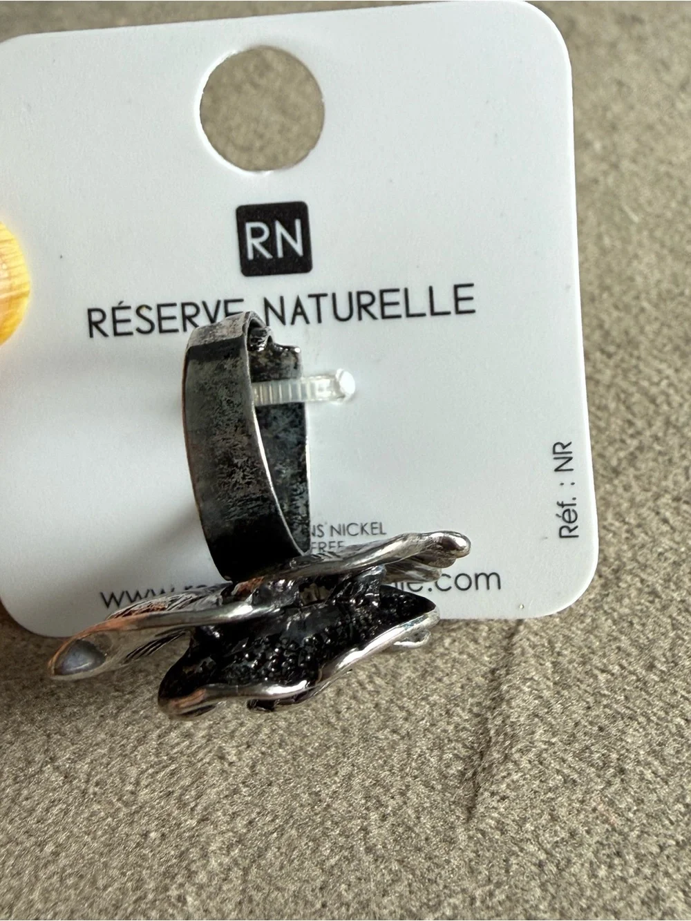 Nickels Silver Floral Rose Cocktail Ring